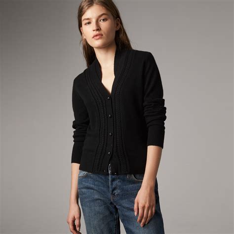 burberry black cardigan on sale|Burberry knitwear price list.